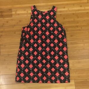 Milly Black and Pink Patterned Dress